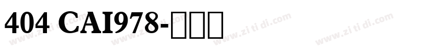 404 CAI978字体转换